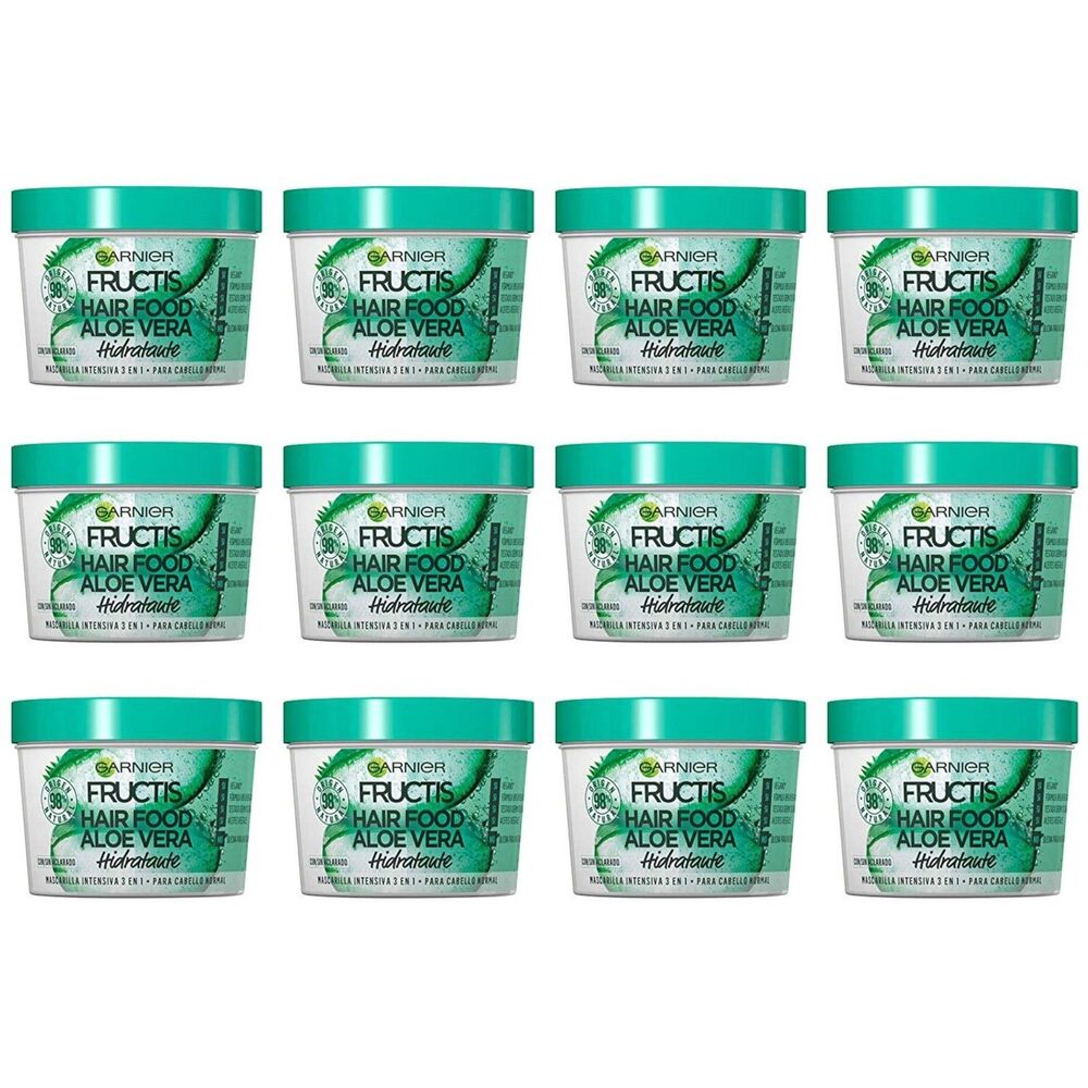 12-PACK Garnier Fructis Aloe Vera Hair Food 3 In 1 Mask Normal-Dry Hair